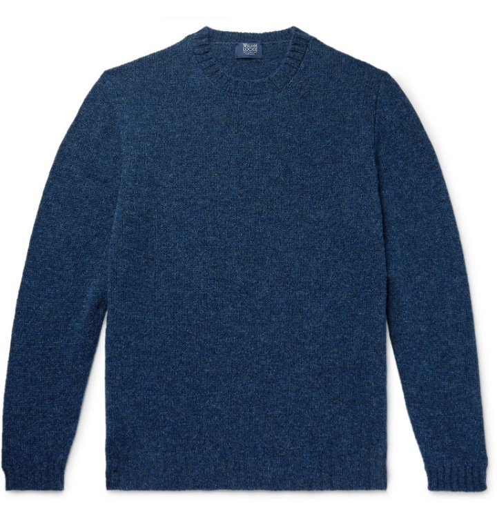 Photo: William Lockie - Mélange Wool Sweater - Blue