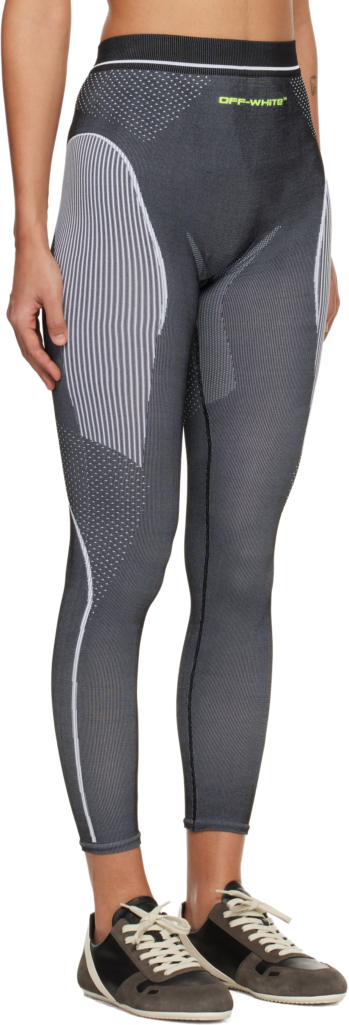 Off-White Gray Race Logo Arrow Seamless Leggings