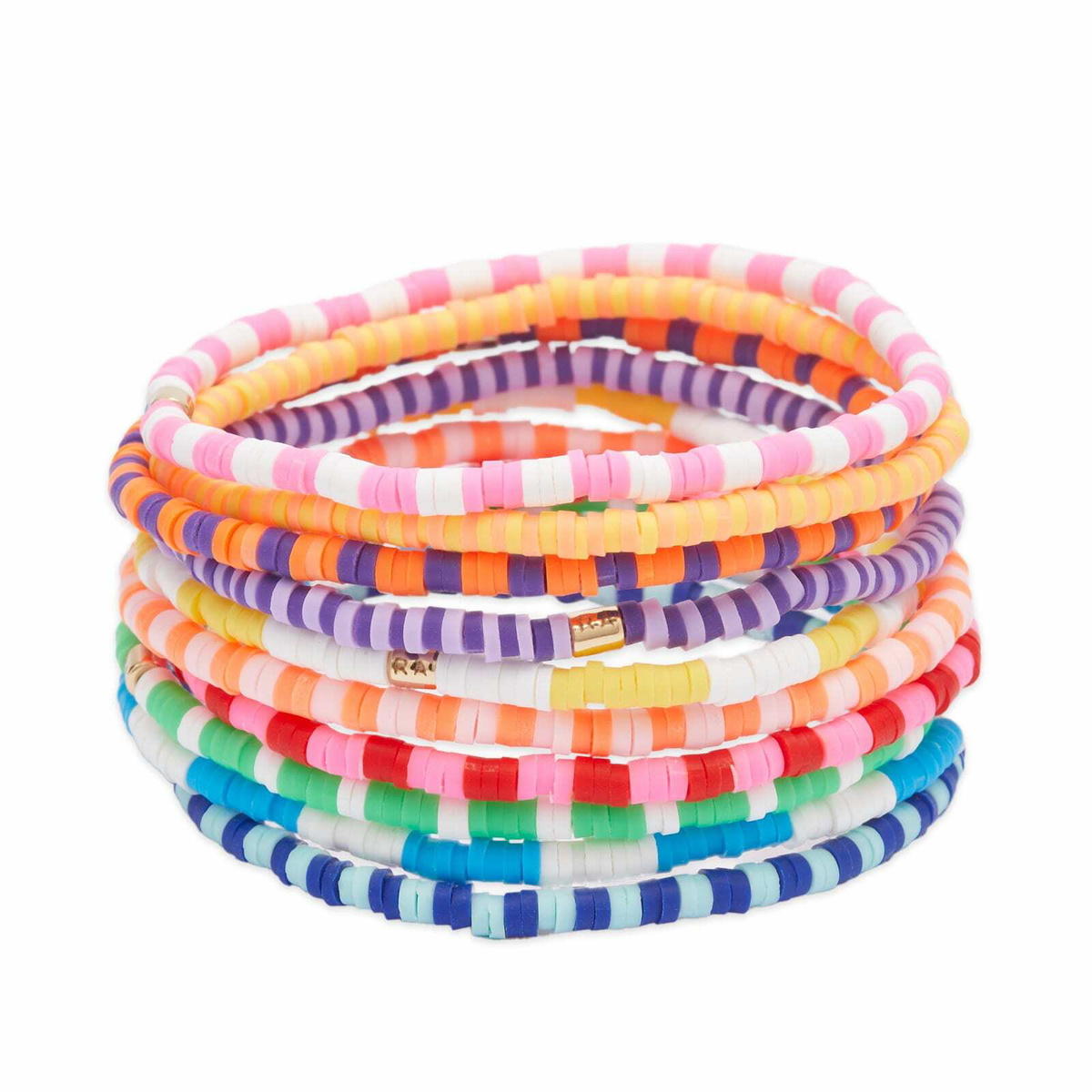 Roxanne Assoulin Women's Technicolour Stripe Bracelets Set in Multi 