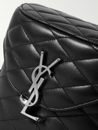 SAINT LAURENT - Cassandre Logo-Appliquéd Quilted Leather Messenger Bag - Black