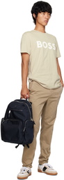 BOSS Navy Structured-Material Backpack