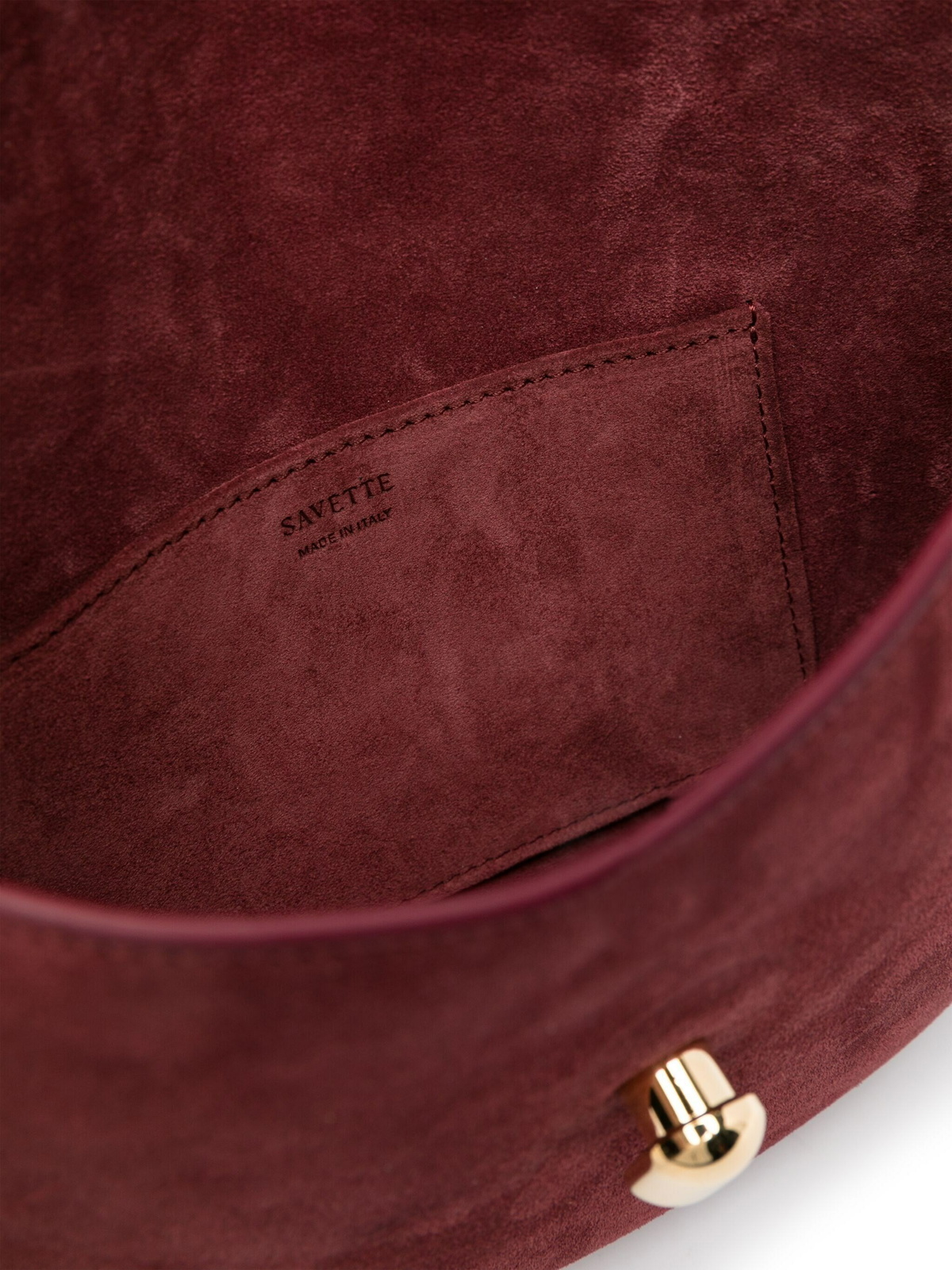 Savette Small Tondo Hobo In Suede Bag in Red