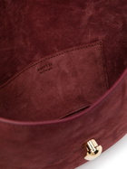 Savette Small Tondo Hobo In Suede Bag in Red
