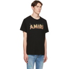 Amiri Black Flame Logo T-Shirt