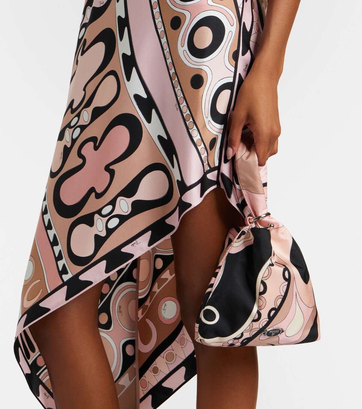 Pucci Emilio Orchidee silk twill top-handle bag