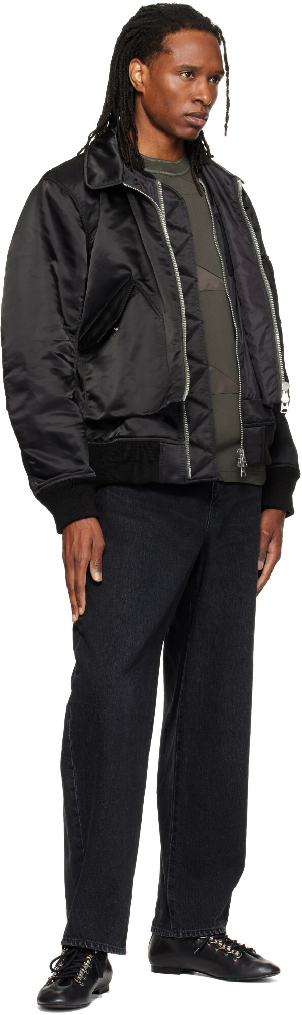 sacai Black Belted Jeans