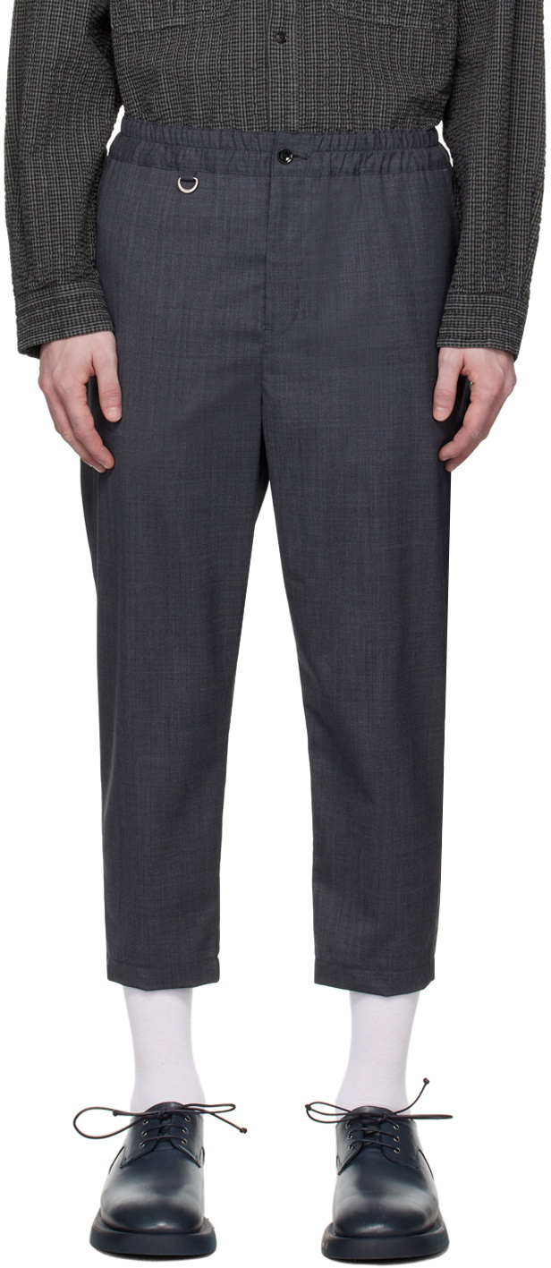SOPHNET. Gray Easy Trousers
