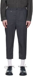 SOPHNET. Gray Easy Trousers