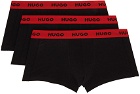 Hugo Three-Pack Black Trunk Boxers