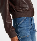 Nili Lotan Shearling-trimmed leather jacket
