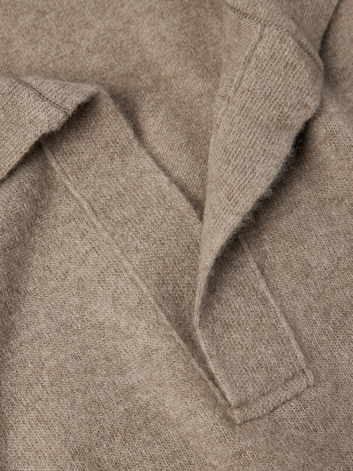 ATON - Wool-Blend Polo Shirt - Neutrals