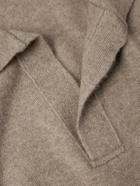ATON - Wool-Blend Polo Shirt - Neutrals