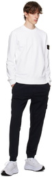 Stone Island White Crewneck Sweatshirt