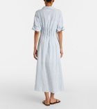 Velvet Saron striped cotton and linen shirt dress