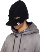 Maison MIHARA YASUHIRO Black Masked Visor Knit Cap