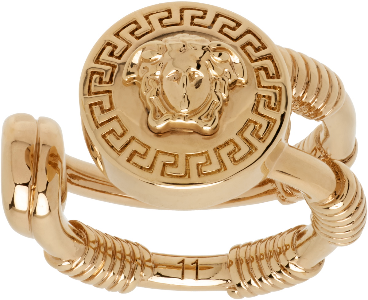 Versace: Safety Pin Ring | SSENSE