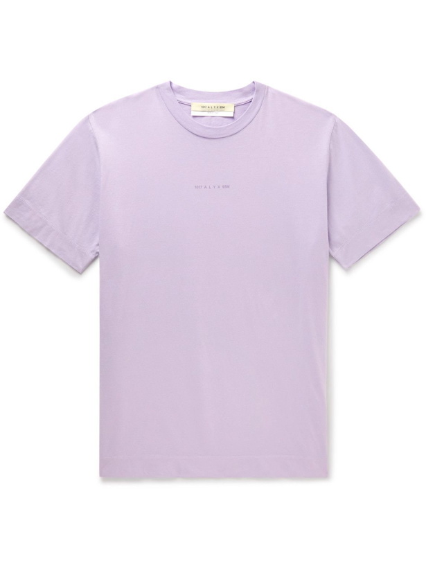 Photo: 1017 ALYX 9SM - Logo-Print Cotton-Jersey T-Shirt - Purple