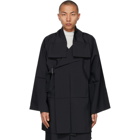132 5. ISSEY MIYAKE Black Fold Square Coat