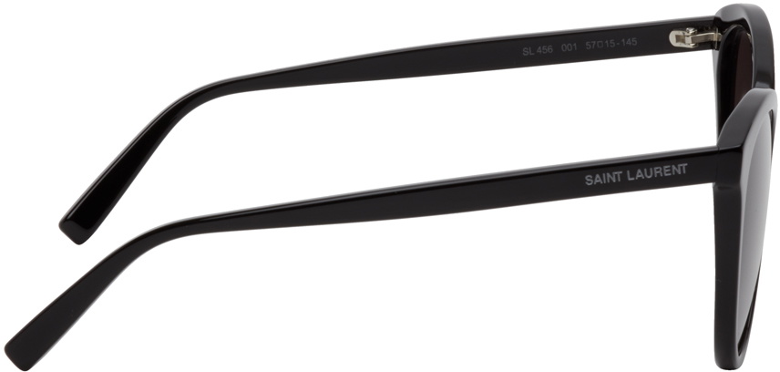 Saint Laurent SL456 001 Sunglasses Black Cat Eye Frame, Black Lenses Sunglasses Saint Laurent SL 456 - Mia Burton main image 2