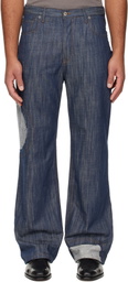 Edward Cuming Navy Circle Window V01s Jeans
