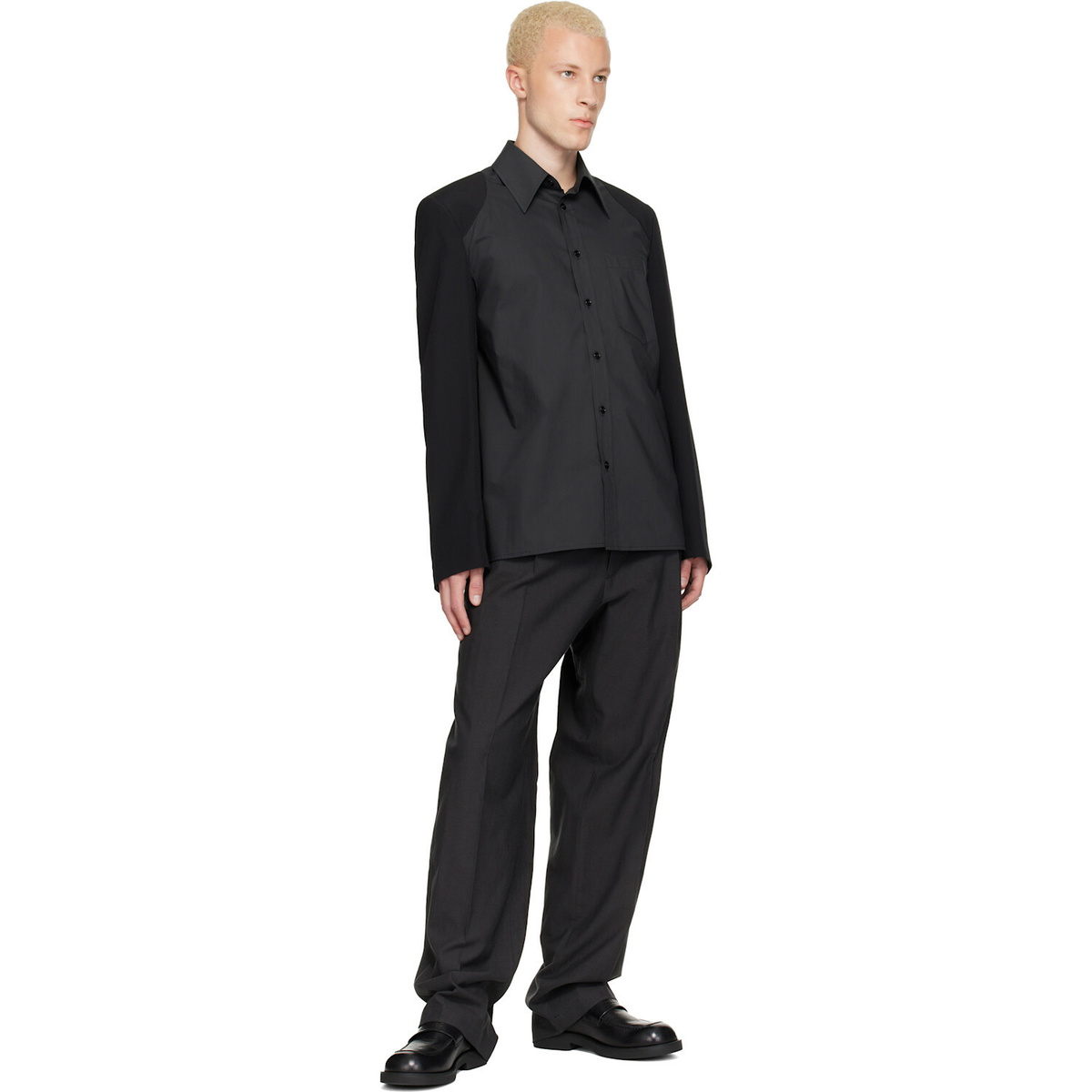 MM6 Maison Margiela Gray Wool Twill Trousers