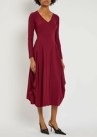 High At-length Stretch-jersey Midi Dress Burgundy