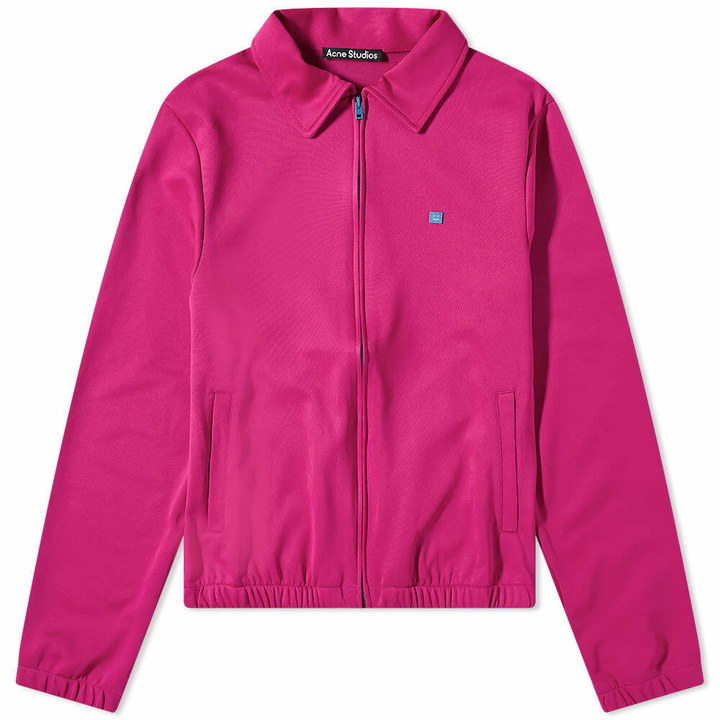 Photo: Acne Studios Men's Fuego Face Track Jacket in Fuchsia Pink