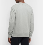 Reigning Champ - Slim-Fit Logo-Print Mélange Loopback Cotton-Jersey Sweatshirt - Gray