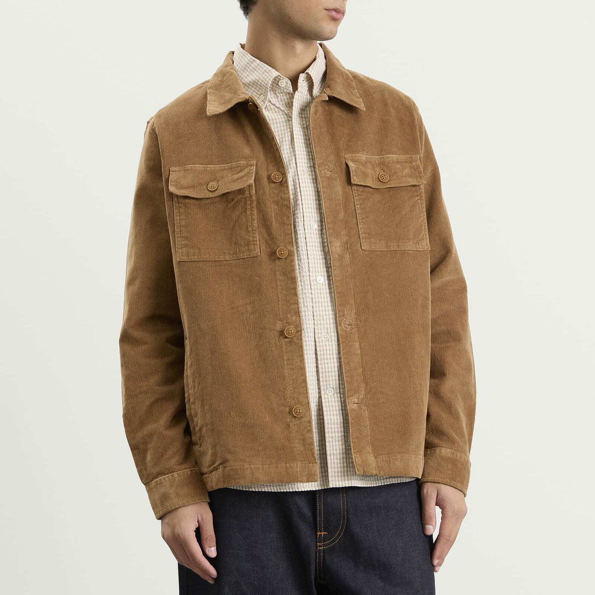 Barbour Men's Cord Overshirt in Sandstone