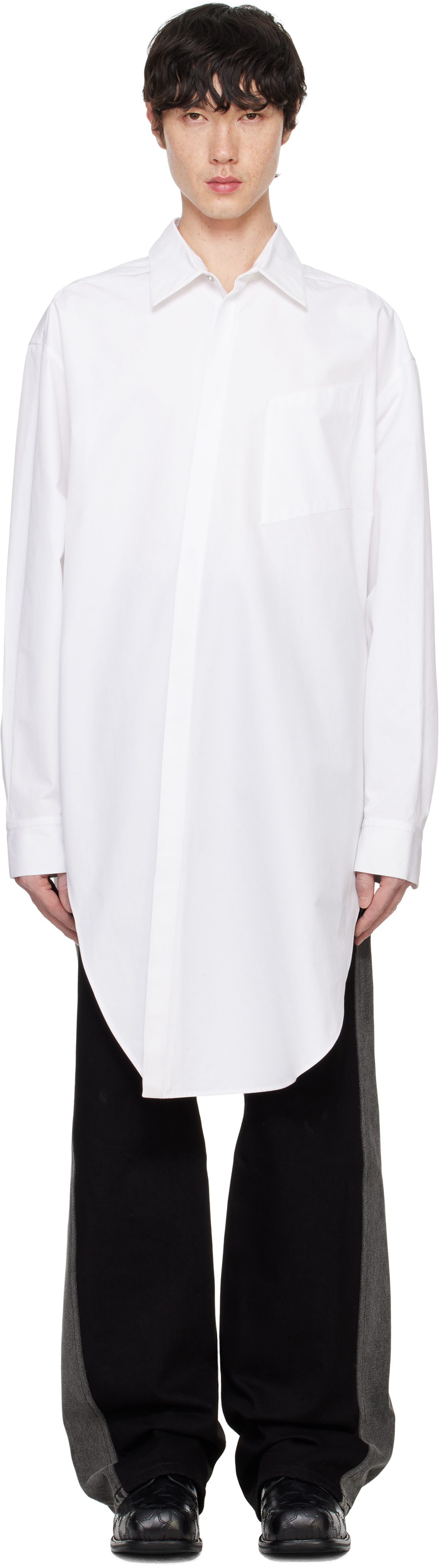 Mugler White Knot Shirt