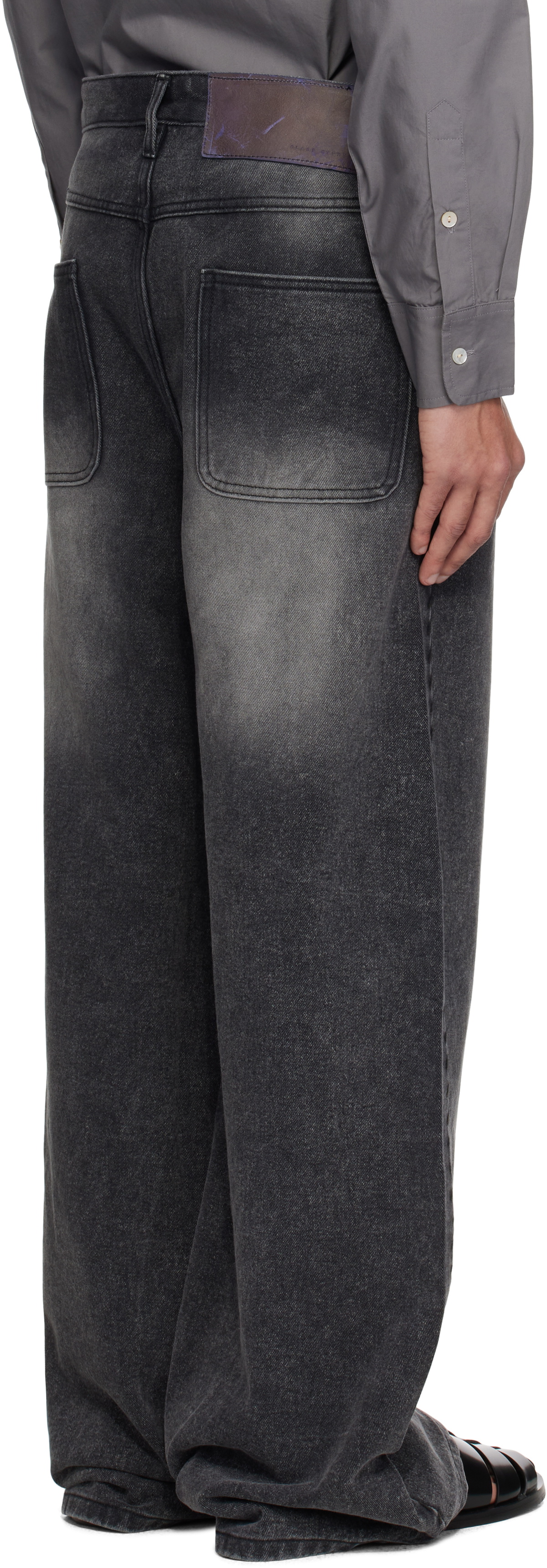 Glass Cypress Black Oversized Jeans