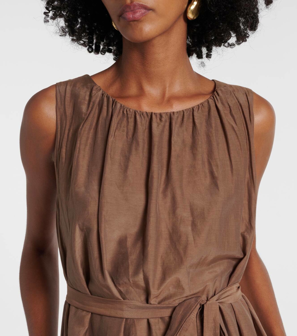 Velvet Margot cotton and silk voile minidress