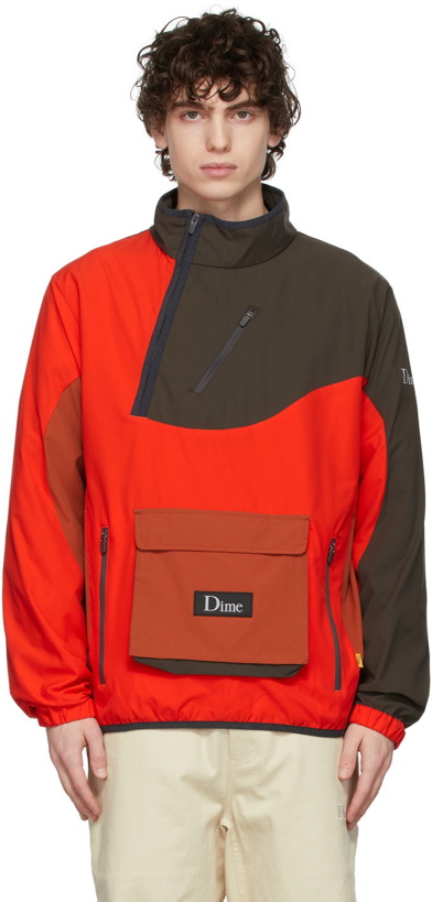 Photo: Dime Red & Khaki Range Pullover Jacket
