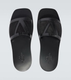 Valentino Garavani Viva Superstar leather and suede slides