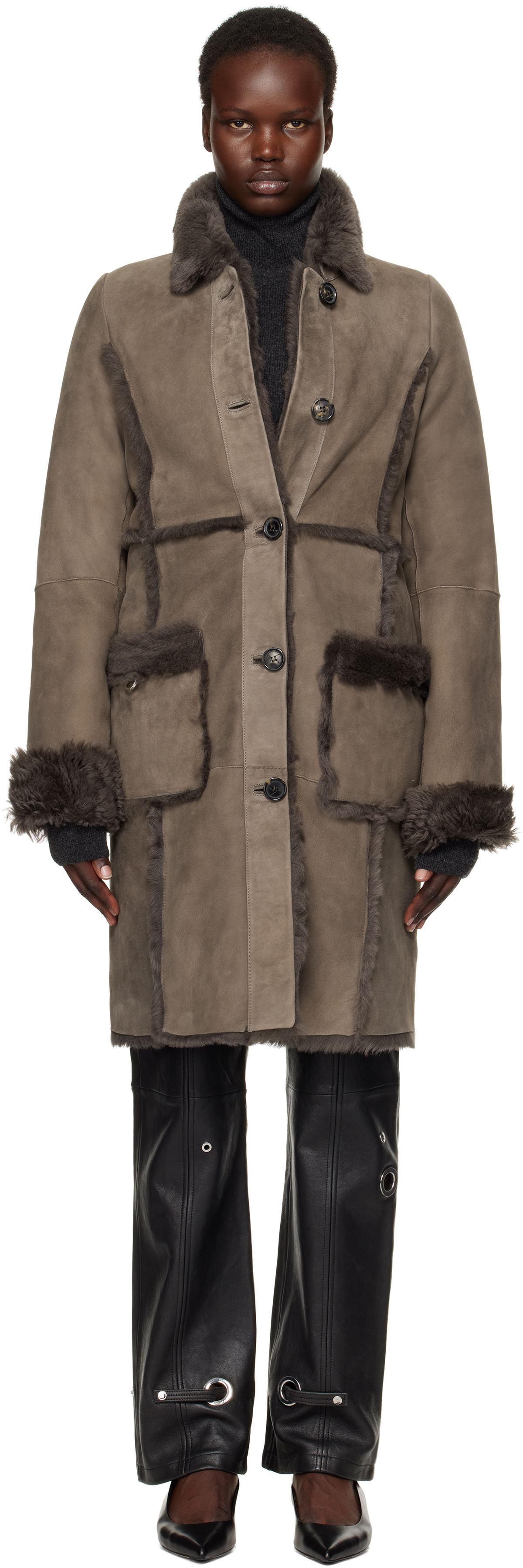【関税込み】Saks Potts パープル Felix シアリングジャケット Purple Felix Shearling Jacket by Saks Potts on Sale