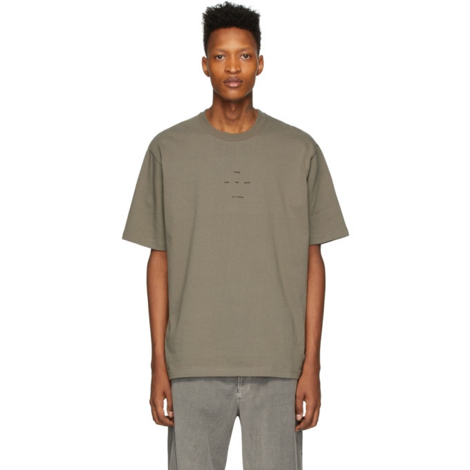Photo: Song for the Mute Taupe Oversized Logo T-Shirt