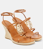 Tory Burch Capri Miller leather espadrille wedges