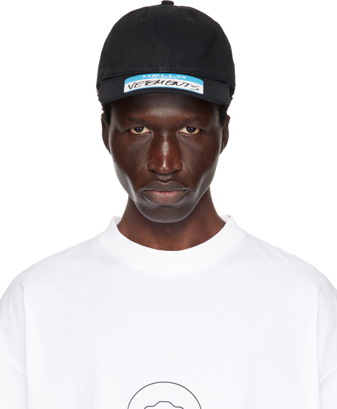 Photo: VETEMENTS Black My Name Sticker Cap