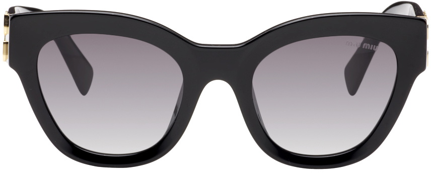 【MIU MIU】Glimpse Sunglasses BLACK Miu Miu Eyewear Miu Glimpse oval-frame Sunglasses | Black