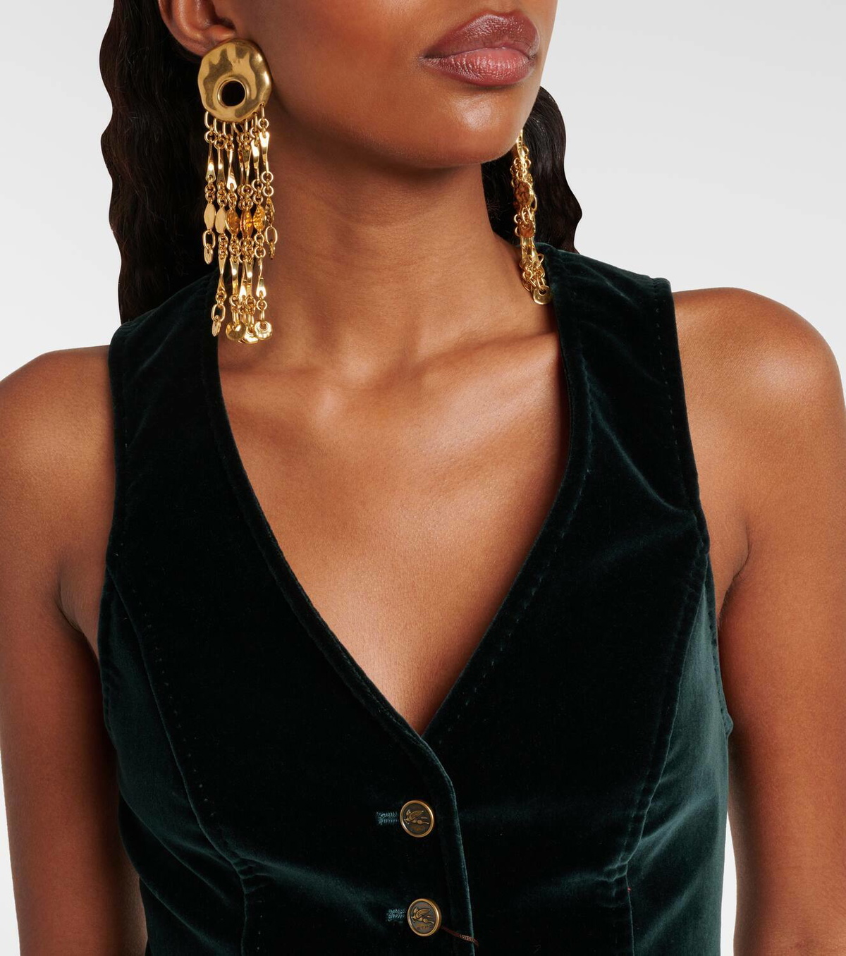 Etro Cotton velvet vest