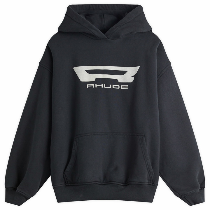 Photo: Rhude Men's Campione Hoodie in Vintage Black