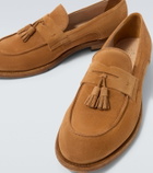 Eleventy Tasseled suede penny loafers