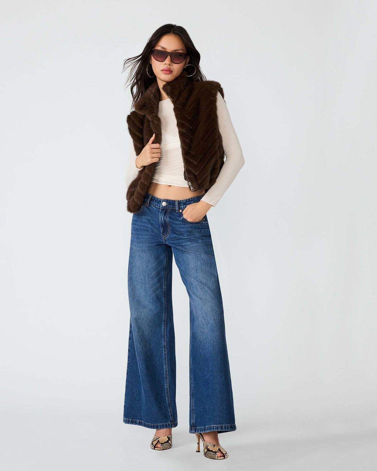 Steve Madden Luxie Vest in Espresso