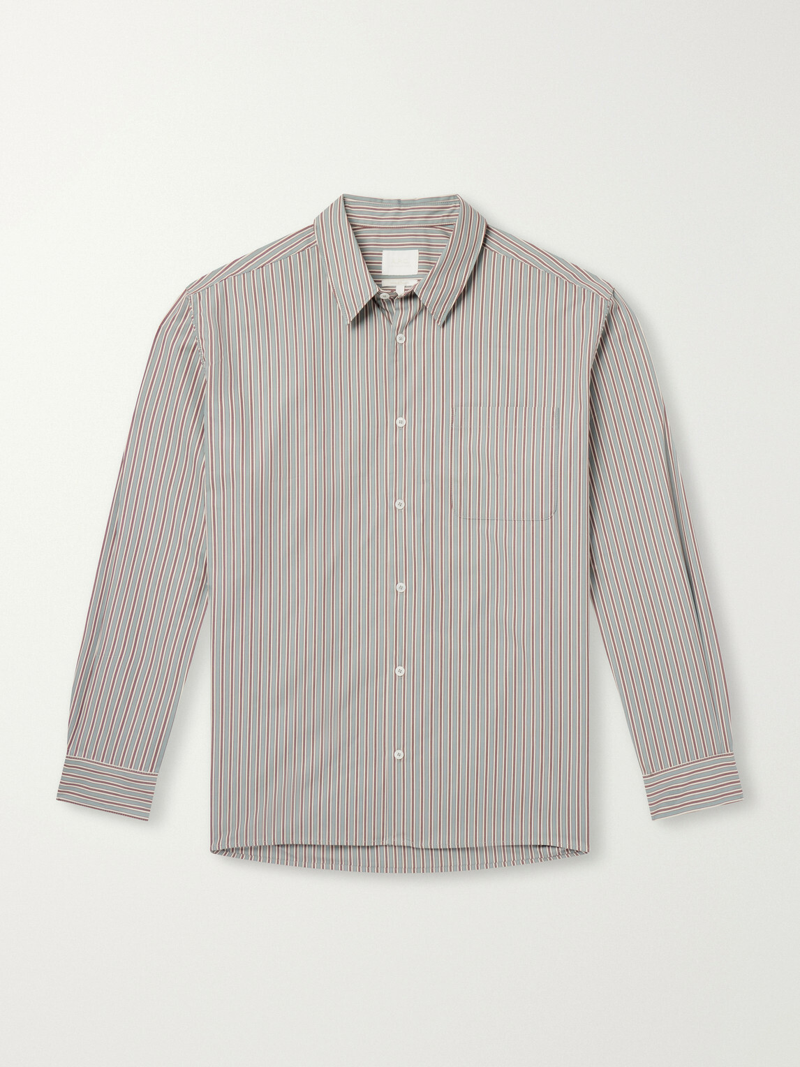 A.P.C. - Malo Striped Cotton-Poplin Shirt - Gray