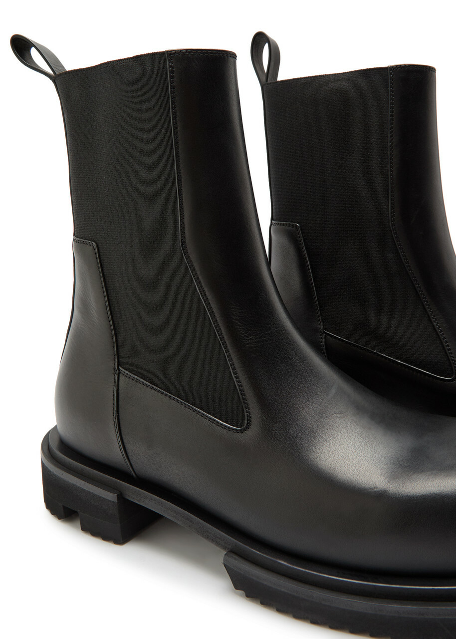 Rick Owens Gabe Leather Chelsea Boots Black