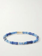 Luis Morais - 14-Karat Gold Lapis Lazuli Beaded Bracelet