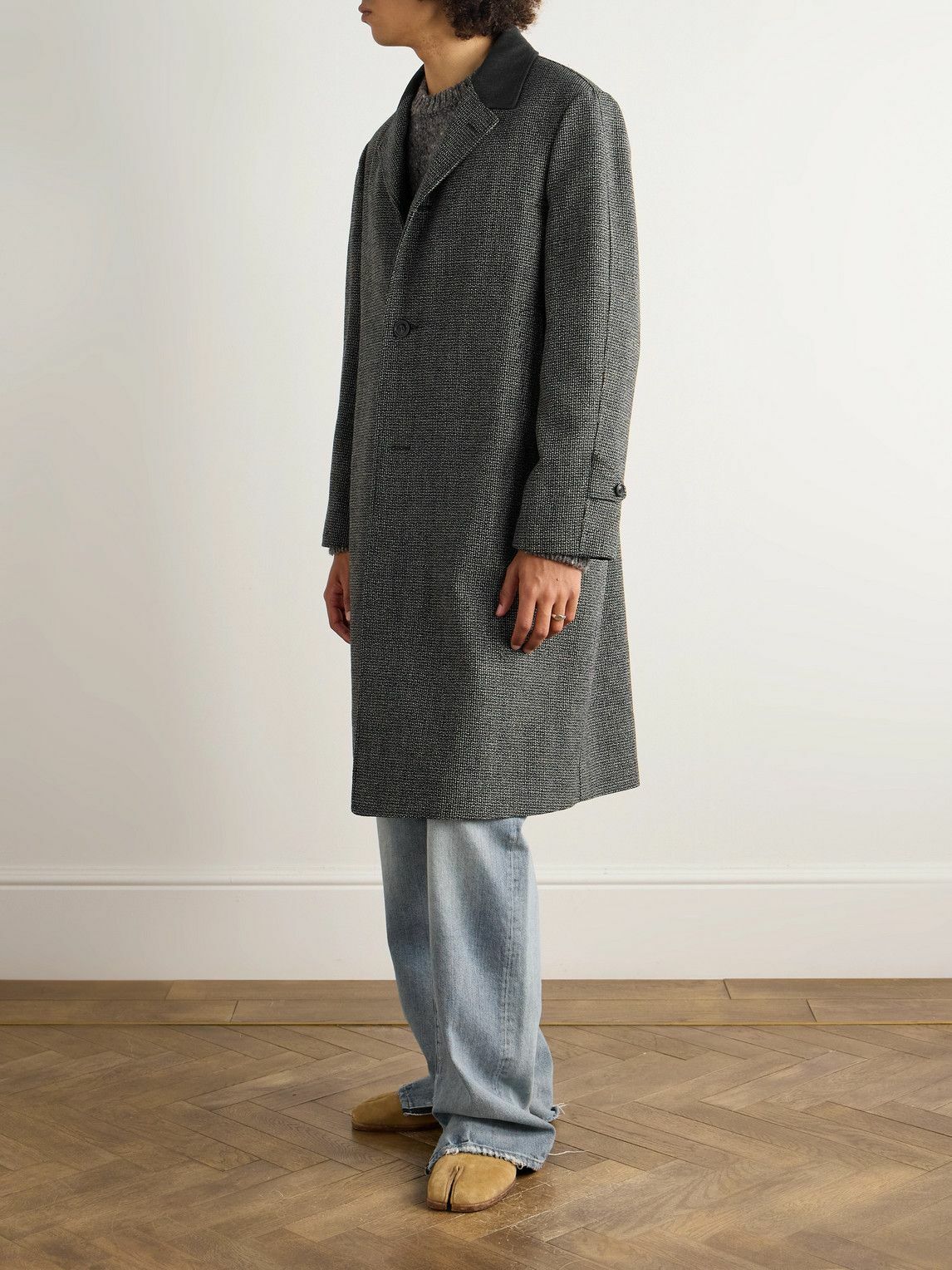 Maison Margiela - Virgin Wool-Blend Tweed Coat - Gray