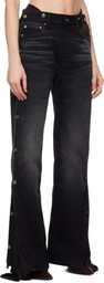 Y/Project Black Collapsed Waist Jeans