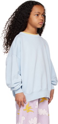 The Animals Observatory Kids Blue Bear Oversized Sweatshirt