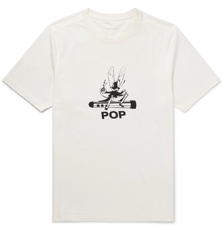 Photo: Pop Trading Company - Printed Cotton-Jersey T-Shirt - Neutrals